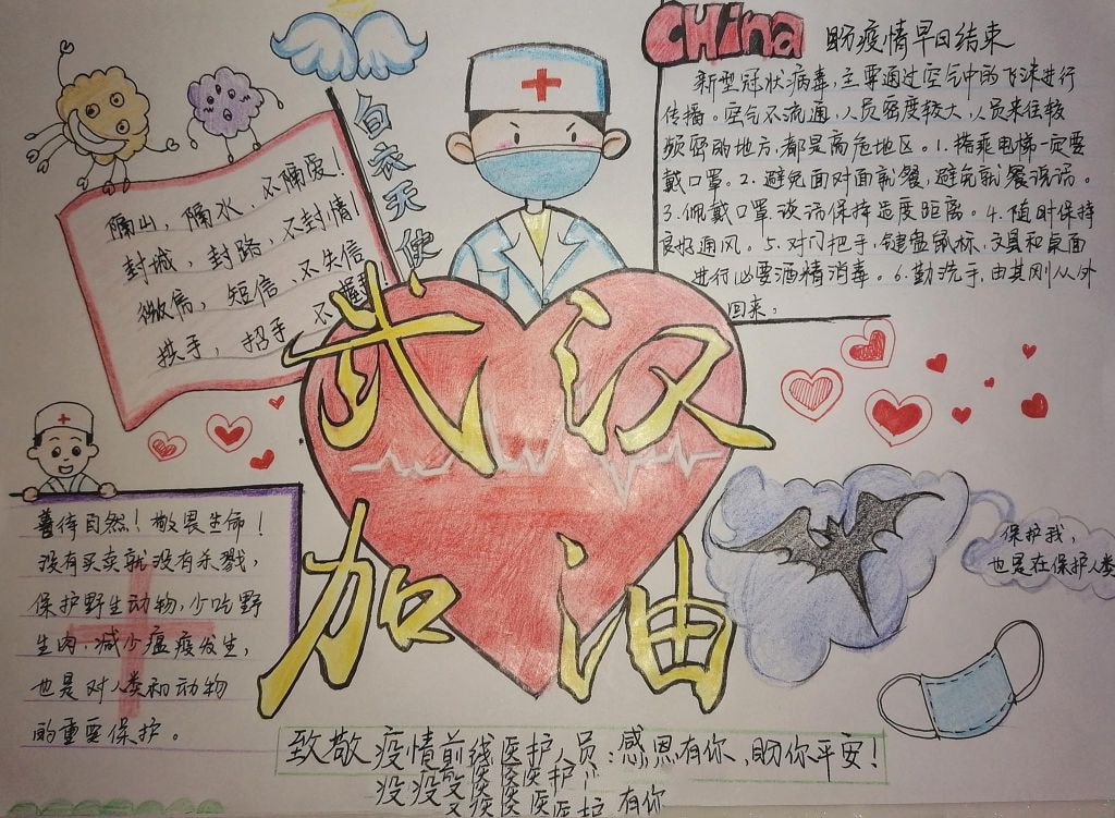 防肺炎手抄報怎樣畫_新型冠狀病毒肺炎手抄報