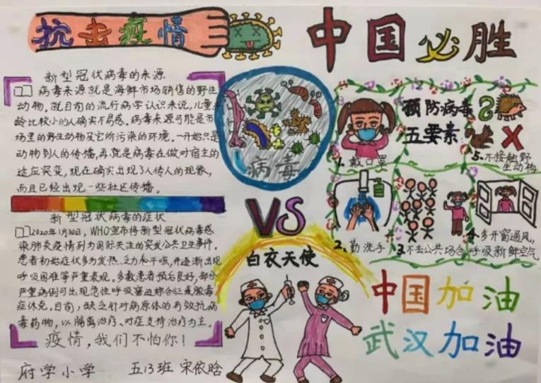 關于疫情小學生手抄報資料_2020疫情防控精選手抄報