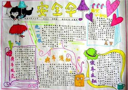 知危險(xiǎn)會(huì)避險(xiǎn)安全文明出行手抄報(bào)內(nèi)容資料2021