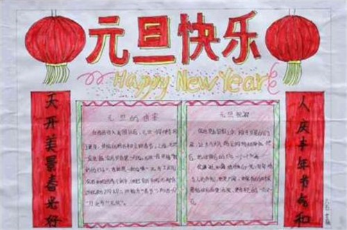 2021元旦手抄報(bào)簡單又漂亮字少
