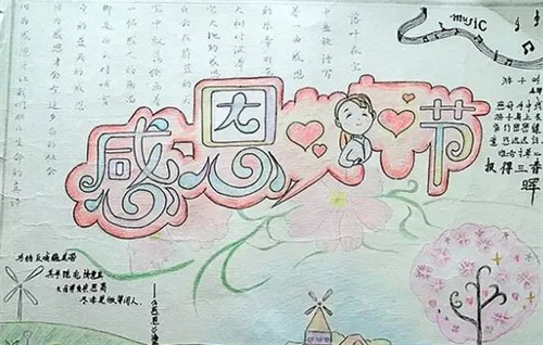 感恩節(jié)手抄報(bào)簡(jiǎn)單好畫(huà)2020